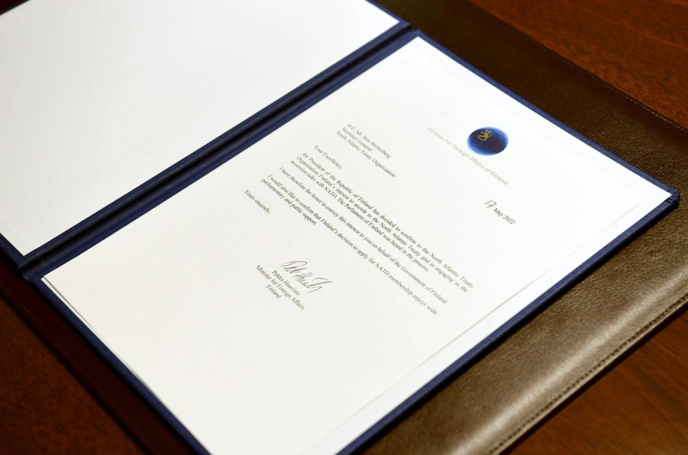 Kirje on lähdössä Naton pääsihteerille Jens Stoltenbergille.