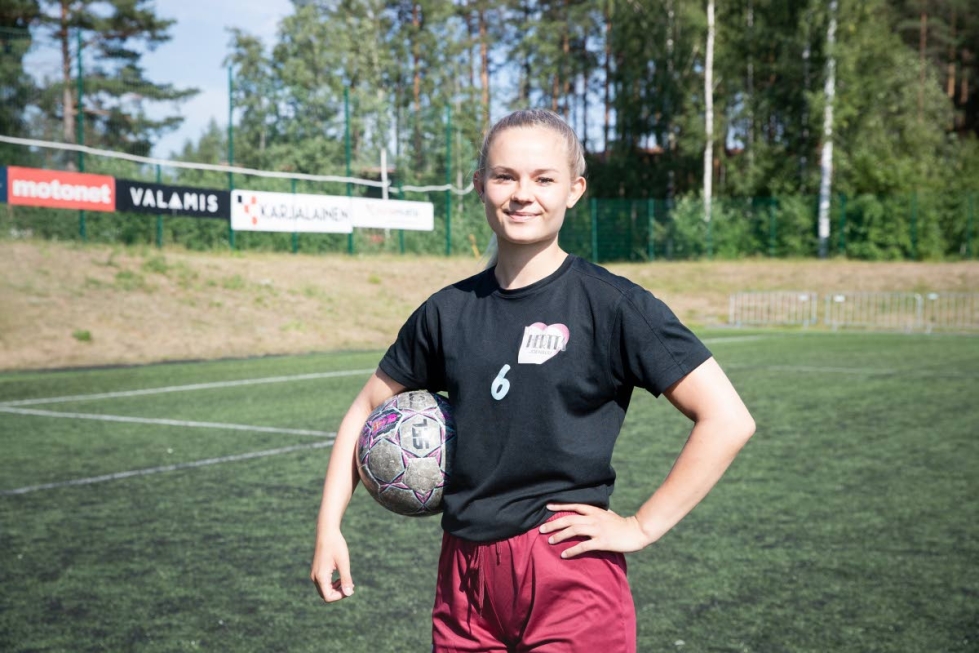 Aada Kokko teki FC Hertalle maalin kauden avausottelussa. Arkistokuva.