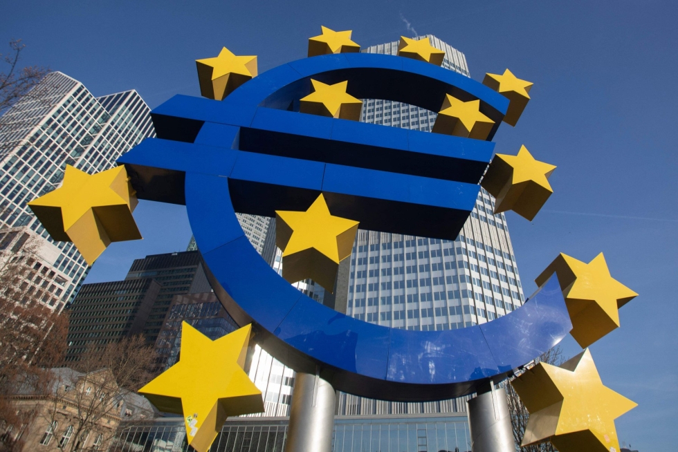 Uutistoimistojen mukaan EKP:n neuvoston on määrä keskustella tämän hetken markkinatilanteesta. LEHTIKUVA/AFP