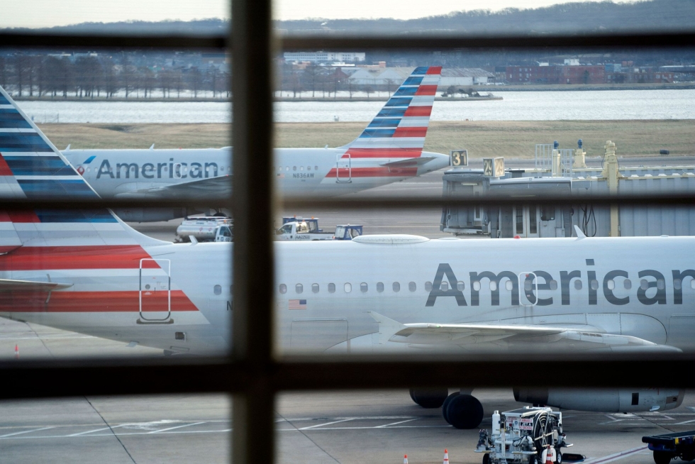 Yhdysvalloissa eniten lentoja ovat peruneet American Airlines ja Delta Air Lines. Arkistokuva. LEHTIKUVA / AFP