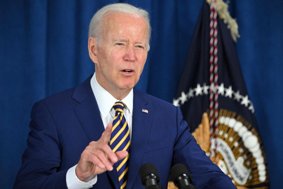 Presidentti Joe Bidenin mukaan ukrainalaisten asioista ei voida sopia ilman Ukrainaa, CNN kertoi. LEHTIKUVA/AFP