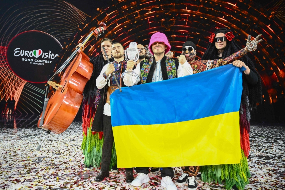 Kalush Orchestra toi voiton Ukrainalle tämän vuoden Euroviisuissa. LEHTIKUVA / AFP 