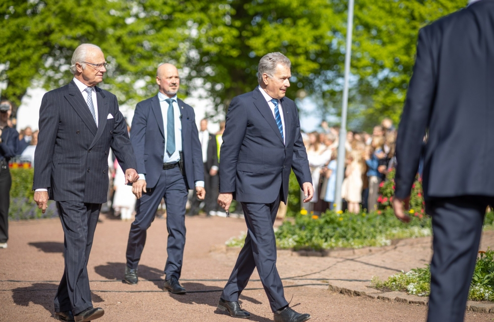 Presidentti Niinistö osallistui Ahvenanmaan itsehallinnon 100-vuotisjuhlallisuuksiin. Lehtikuva / Niclas Nordlund