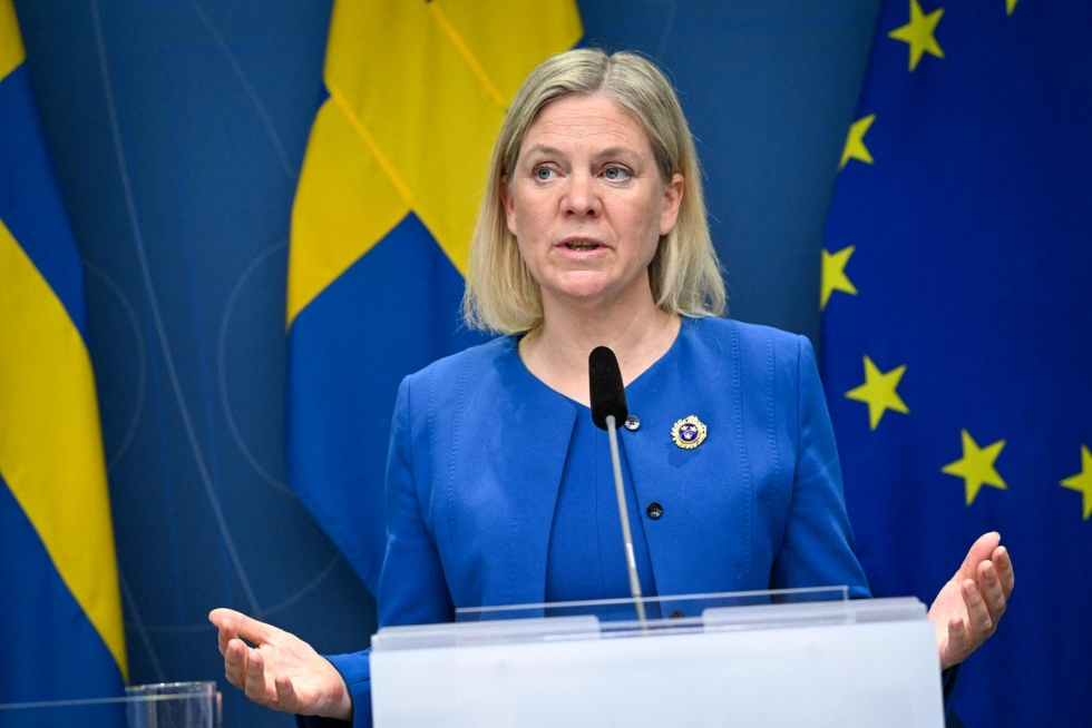 Ruotsin pääministeri Magdalena Andersson on sosiaalidemokraattien puheenjohtaja. Lehtikuva/AFP