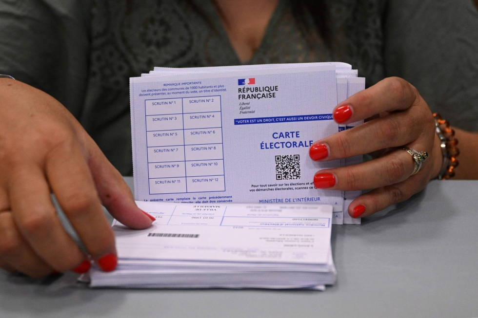 Ranskalaiset ovat tänään äänestäneet parlamenttivaalien ensimmäisellä kierroksella. LEHTIKUVA/AFP