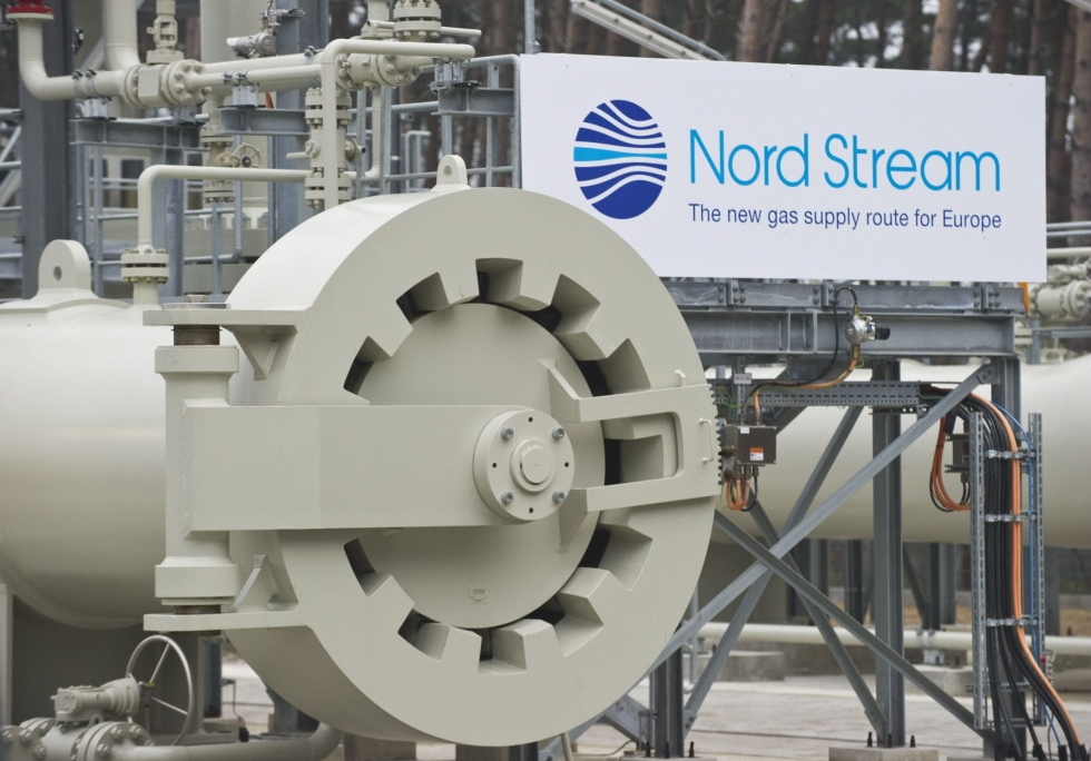 Gazprom vähensi tällä viikolla Nord Stream -putken kautta vietävän kaasun määrää. Lehtikuva/AFP