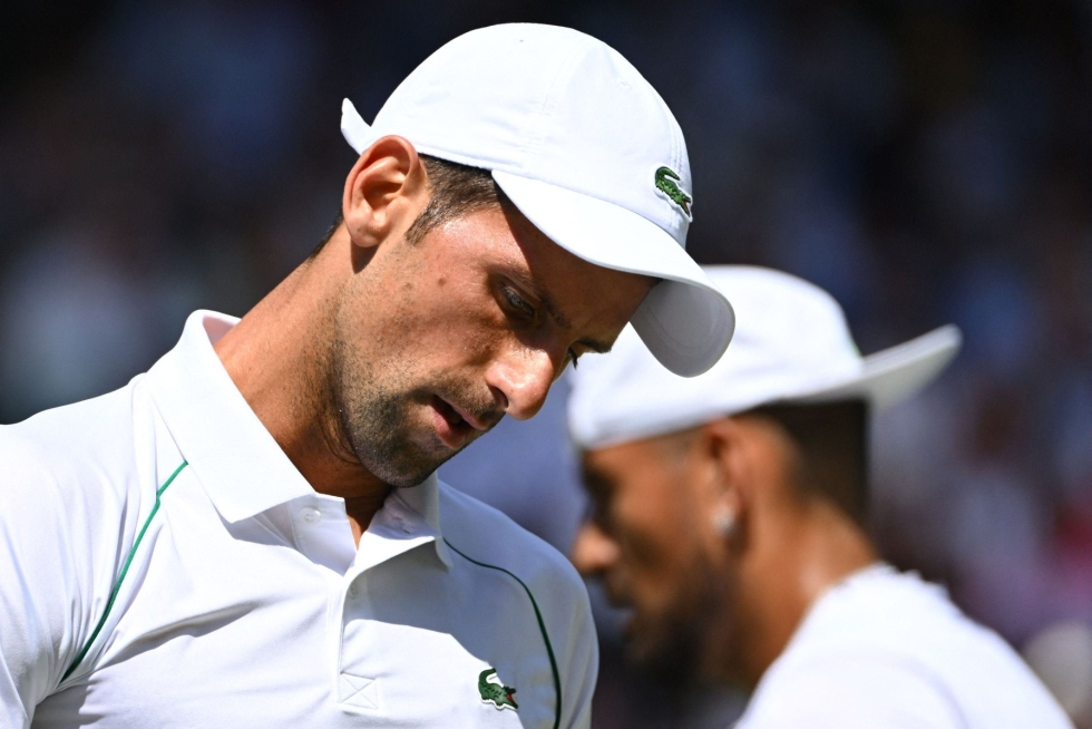 Novak Djokovic on voittanut Wimbledonin tennisturnauksen miesten kaksinpelin mestaruuden. LEHTIKUVA/AFP