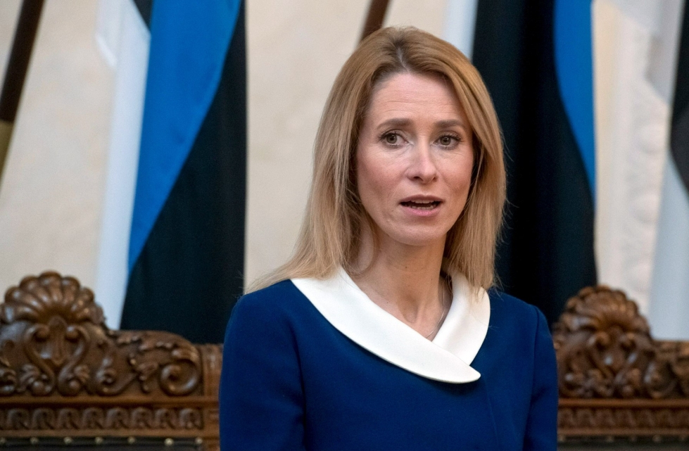 Kaja Kallaksen on tarkoitus jatkaa pääministerinä uudessa hallituksessa, johon kuuluisivat reformipuolueen lisäksi sosiaalidemokraatit ja Isänmaa-puolue. LEHTIKUVA /AFP