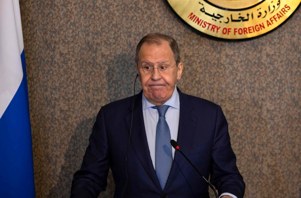 Sergei Lavrovin on määrä osallistua Egyptissä myös Arabiliiton huippukokoukseen. LEHTIKUV/AFP