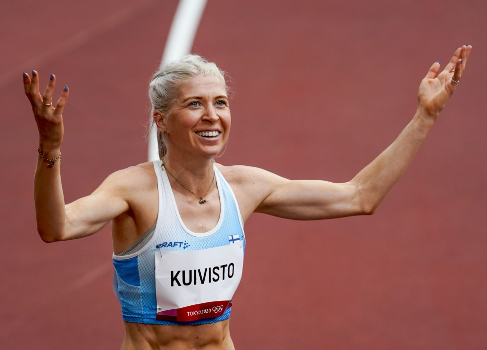 Tokion olympialaisissa Suomen ennätyksiä tehtaillut keskimatkojen juoksija Sara Kuivisto palaa kilparadalle tiistaina. LEHTIKUVA / Lise Åserud
