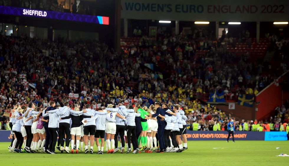 Englanti möyhensi Ruotsin EM-välierässä 4–0. LEHTIKUVA/AFP