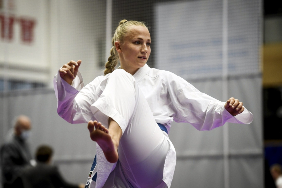 Suomen Karateliitto kuvaa Titta Keinäsen tappiota Chehinez Jemiä vastaan tiukkaakin tiukemmaksi. LEHTIKUVA / Emmi Korhonen