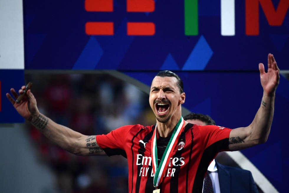 AC Milan ilmoitti, että Ibrahimovicin sopimusta seuran kanssa on jatkettu ensi vuoden kesäkuun loppuun. Lehtikuva/AFP