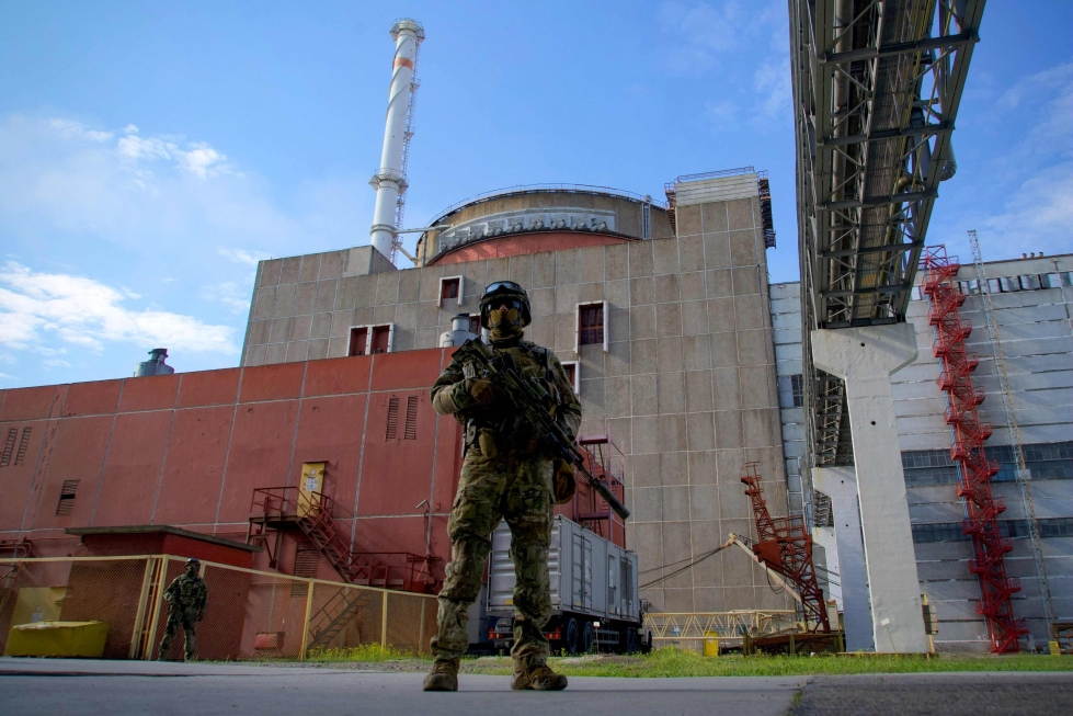 Venäjä on miehittänyt Zaporizhzhjan ydinvoimalaa Ukrainassa maaliskuusta asti. LEHTIKUVA/AFP