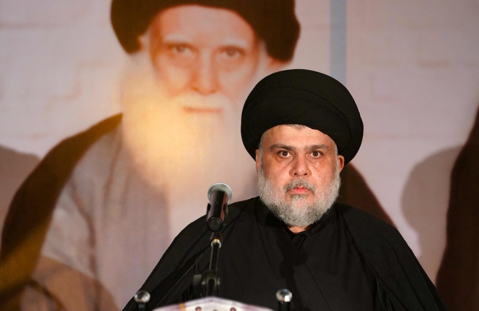 Al-Sadr uhkasi "hylätä" ne, jotka jäisivät alueelle mielenosoituksiin. AFP / LEHTIKUVA 
