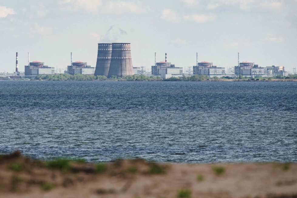 Venäjän toiminta Ukrainan Zaporizhzhjan ydinvoimalassa ja sen lähialueella herättää huolta kansainvälisesti. Lehtikuva/AFP