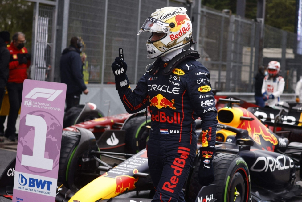 Max Verstappen pääsee loistavista lähtökohdista formula 1 -kauden 14. kisaviikonloppuun, kun sarja palaa kesätauolta Belgian gp:llä. LEHTIKUVA/AFP