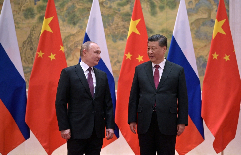 Putin ja Xi tapasivat edellisen kerran helmikuussa Pekingissä ennen talviolympialaisia, vain muutamia päiviä ennen kuin Venäjä hyökkäsi Ukrainaan. LEHTIKUVA / AFP