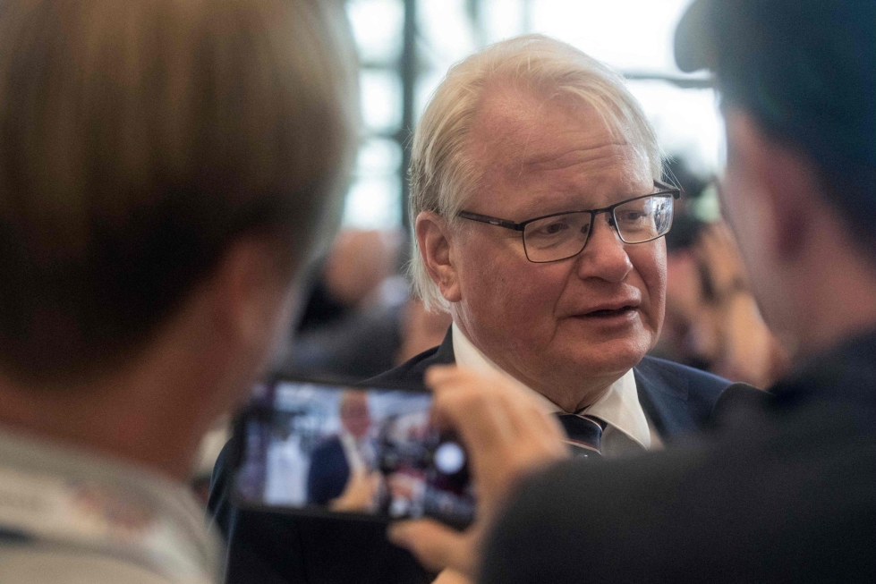 Hultqvistin mukaan ruotsidemokraatteihin ei voi luottaa. LEHTIKUVA/AFP