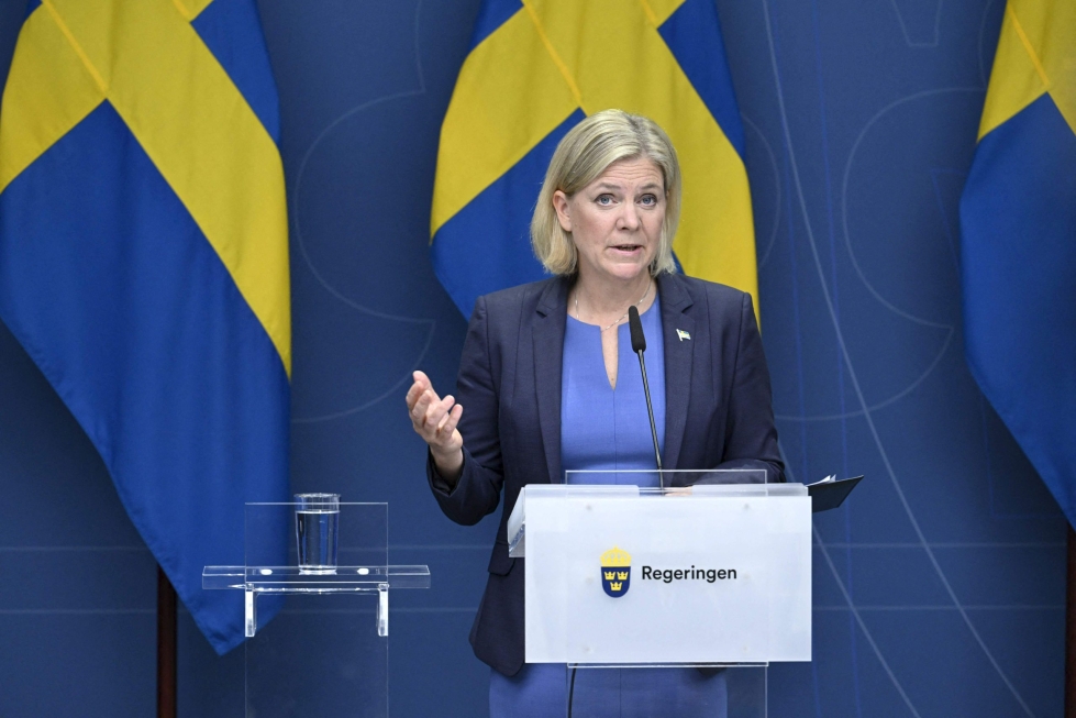 Andersson johtaa edelleen vt. pääministerinä siirtymäkauden hallitusta kunnes uusi hallitus on muodostettu. LEHTIKUVA/AFP
