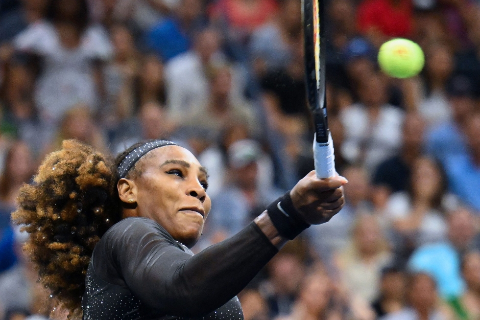 Serena Williams, 40, on voittanut grand slam -kiertueella kaksinpelimestaruuden 23 kertaa. LEHTIKUVA / AFP