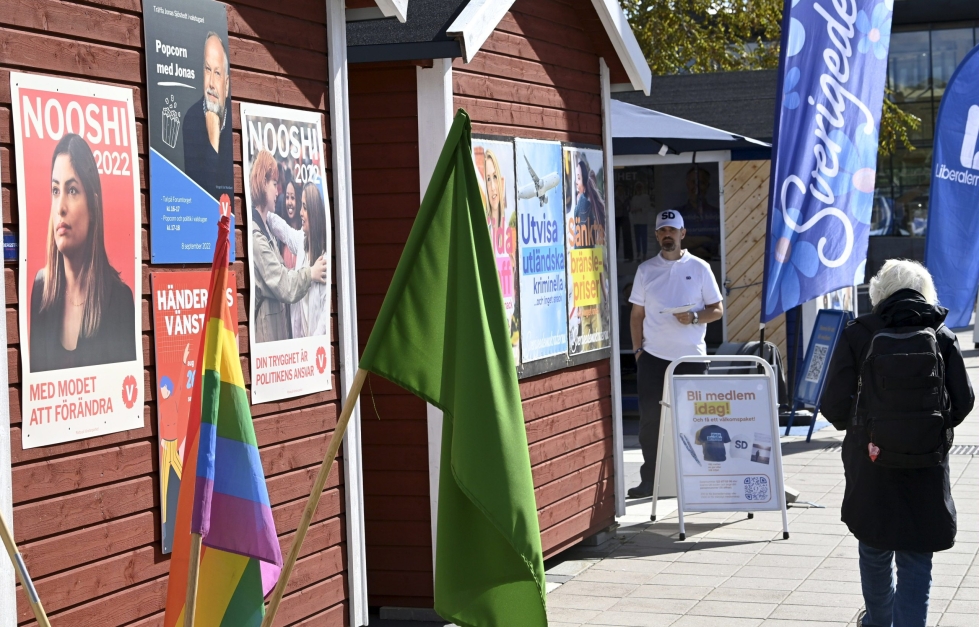 Äänestysaktiivisuus on Ruotsissa perinteisesti ollut paljon Suomea korkeampi. LEHTIKUVA / MARKKU ULANDER