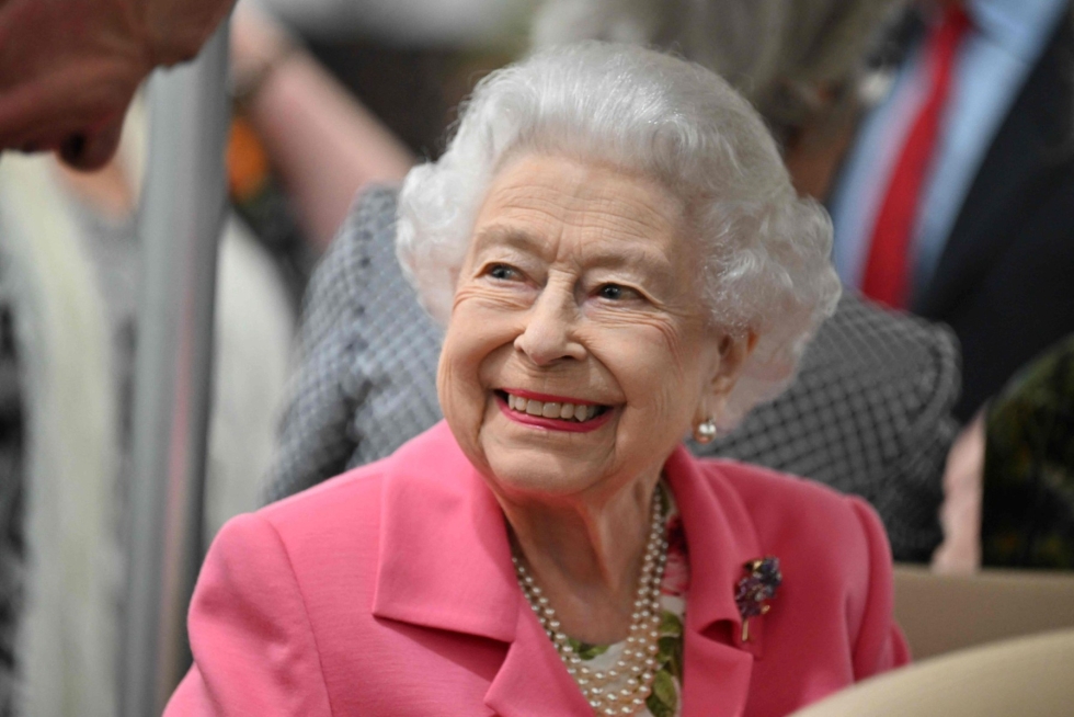 Torstaina kuollut kuningatar Elisabet oli 96-vuotias. Kuva toukokuulta Lontoosta. Lehtikuva/AFP