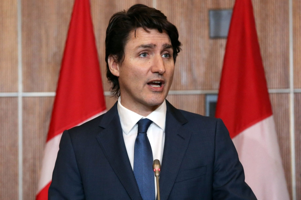 Kanadan pääministeri Justin Trudeau kutsui puukotuksia Twitterissä "karmiviksi ja sydäntäsärkeviksi". LEHTIKUVA / AFP