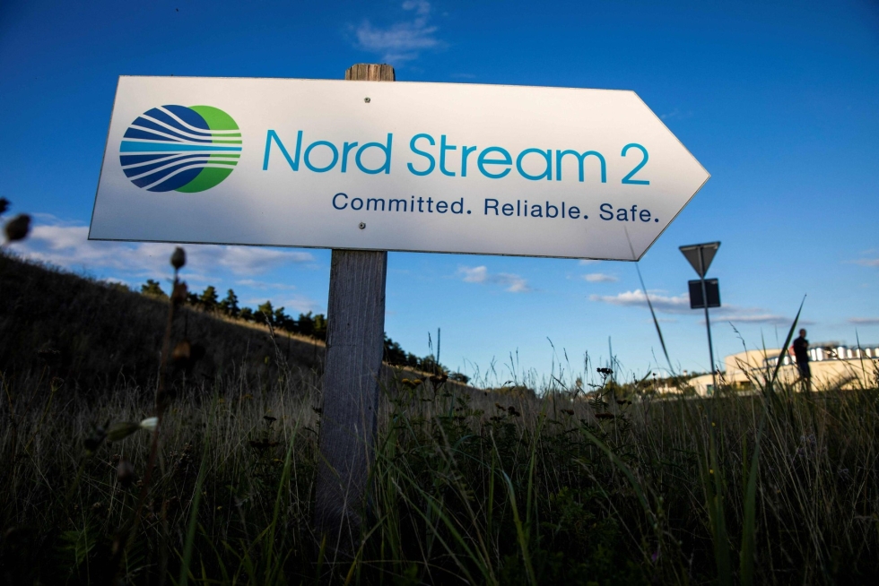 Saksa keskeytti Nord Stream 2 -putkihankkeen helmikuun lopulla. LEHTIKUVA/AFP