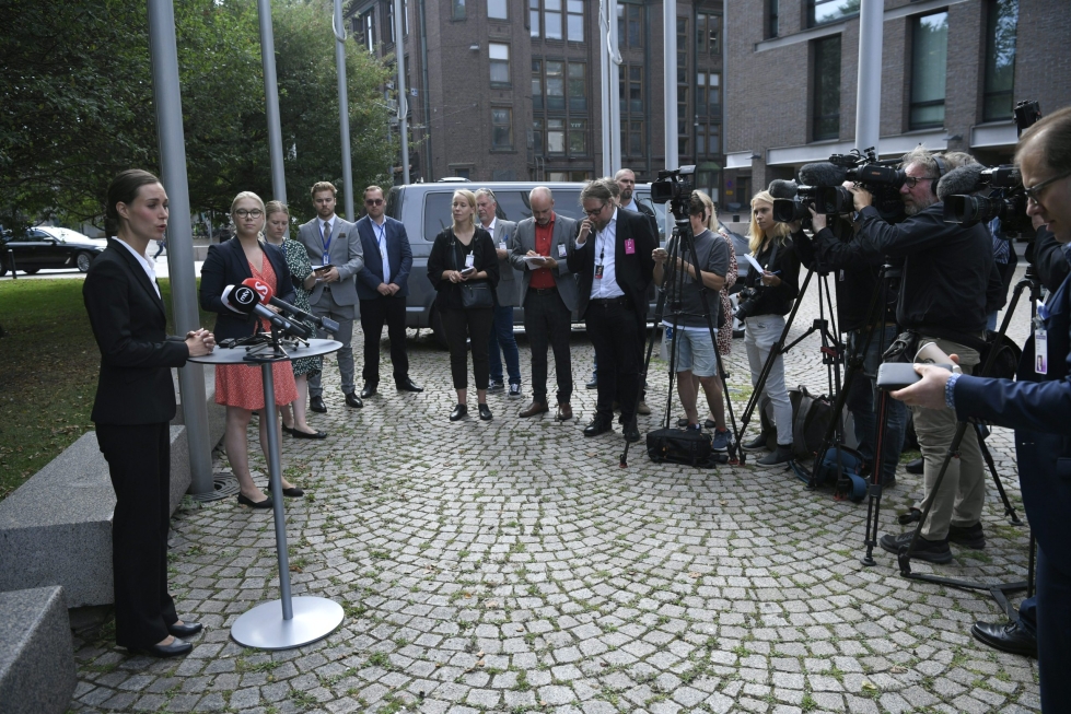 Marinin päätyminen mediamylläkän keskelle ei sanottavasti ole vaikuttanut SDP:n kannatukseen. Lehtikuva / Markku Ulander