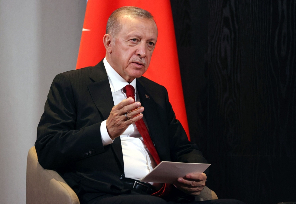 Turkin presidentin Recep Tayyip Erdoganin mukaan Ruotsi on suoranainen terrorismin kehto. Arkistokuva. LEHTIKUVA / AFP