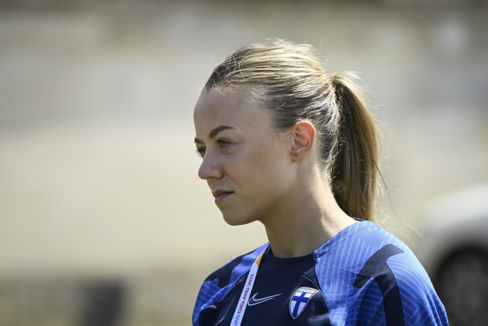 Olga Ahtinen arvostettiin Ruotsin pääsarjan arvokkaimmaksi pelaajaksi. LEHTIKUVA / Emmi Korhonen