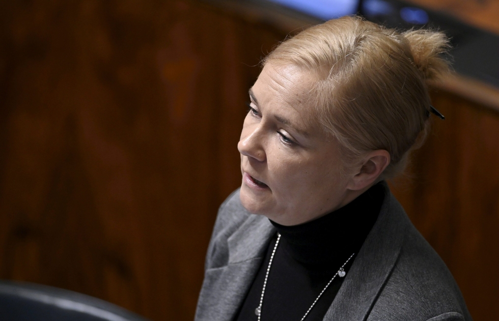 Eduskunnan hallintovaliokunnan uudeksi puheenjohtajaksi on nousemassa perussuomalaisten Mari Rantanen. LEHTIKUVA/HEIKKI SAUKKOMAA
