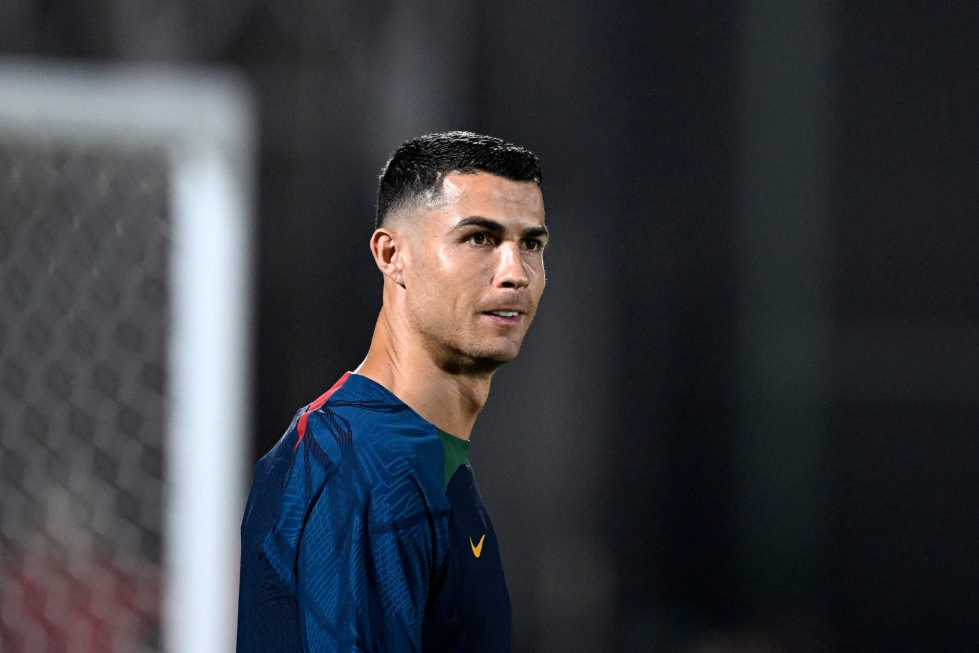 Portugalin ja Ghanan kohtaamisessa iso huomio kiinnittyy Portugalin konkaritähteen Cristiano Ronaldoon. LEHTIKUVA/AFP