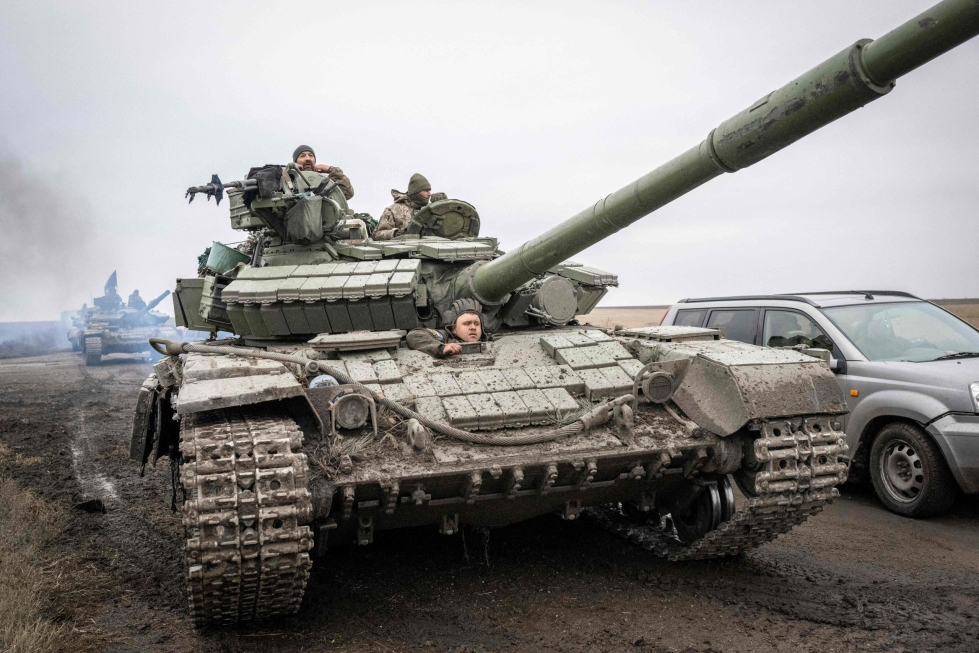 Ukraina on viime aikoina onnistunut taisteluissa venäläisjoukkoja vastaan. Kuva Hersonista perjantailta. LEHTIKUVA/AFP