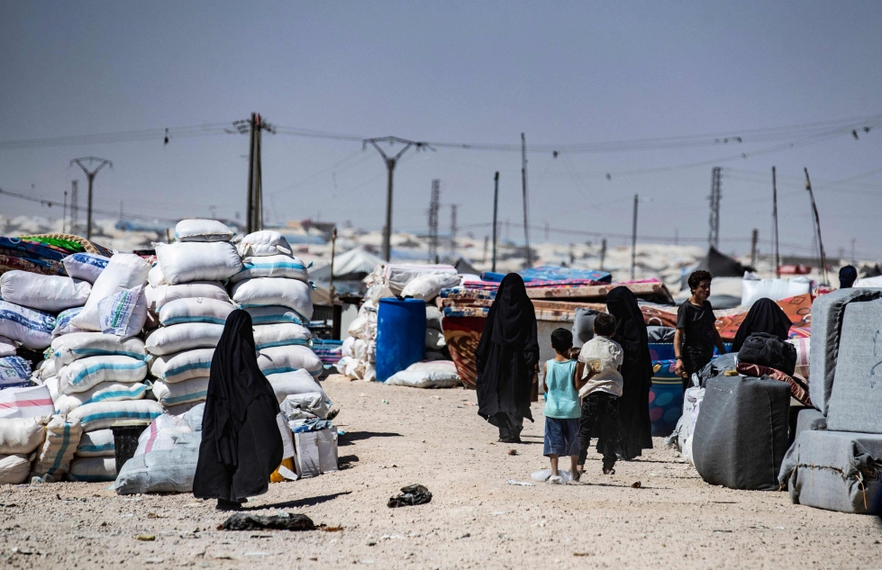 Al-Holin leirillä pidetään järjestön mukaan suljettuna yli 50 000 ihmistä, joista 64 prosenttia on lapsia. LEHTIKUVA/AFP
