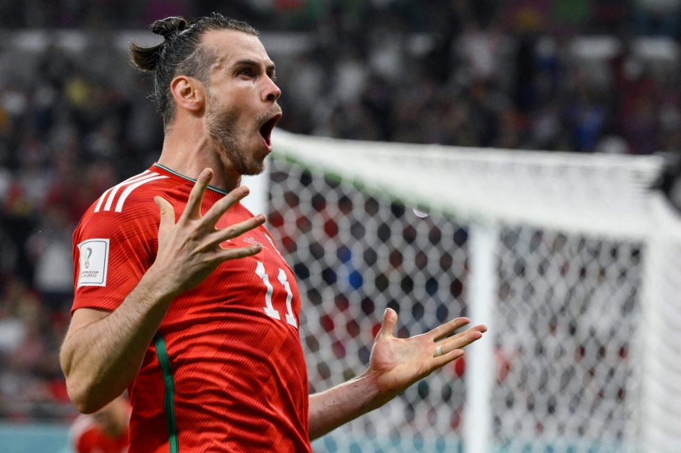 Tasoituksen viimeisteli 82. minuutilla rangaistuspotkusta Walesin ykköstähti ja kapteeni Gareth Bale. LEHTIKUVA/AFP