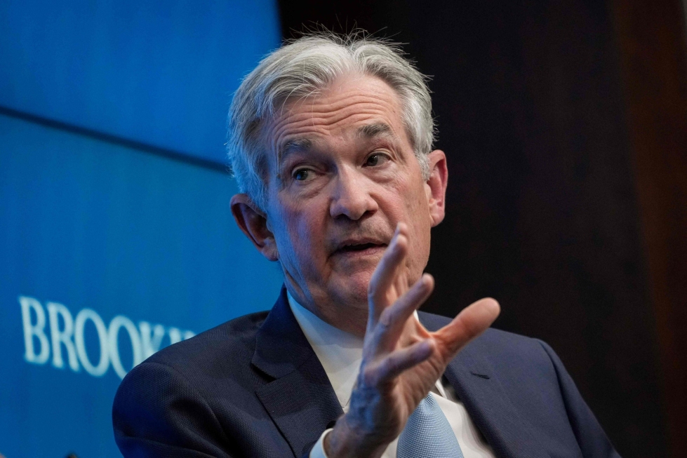 Jerome Powellin mukaan Fed voisi höllentää kantaansa koronnostoihin jo joulukuussa. LEHTIKUVA/AFP