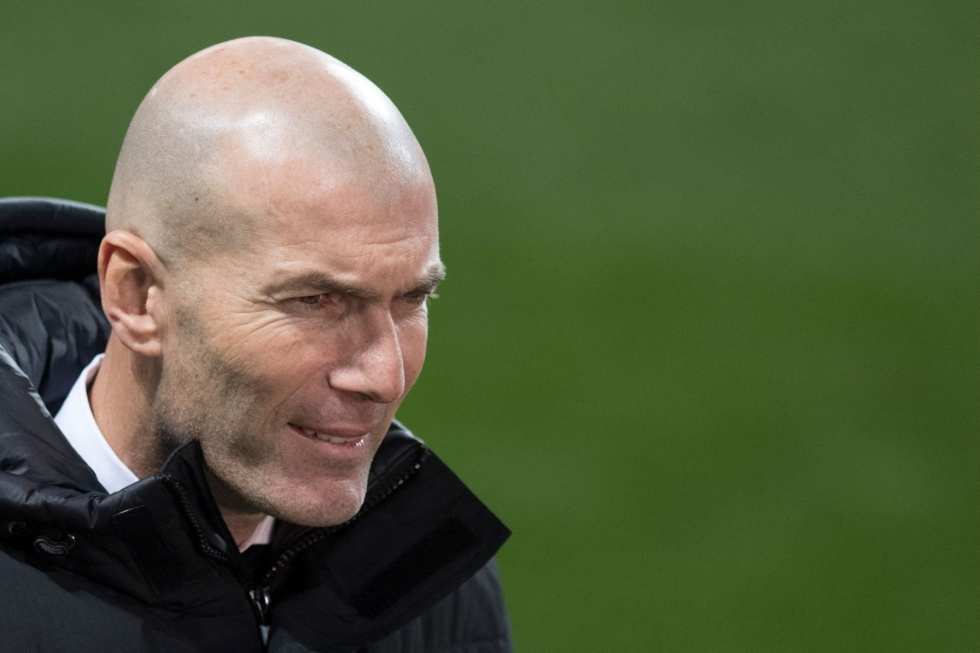 Zinedine Zidane on valmentajana voittanut Real Madridissa Mestarien liigan kolmesti ja Espanjan mestaruuden kaksi kertaa. LEHTIKUVA / AFP