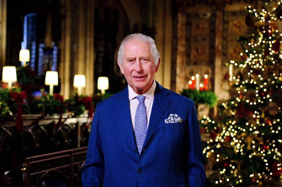 Kuningas Charlesin joulupuhe on tiettävästi nauhoitettu 13. joulukuuta. LEHTIKUVA/AFP