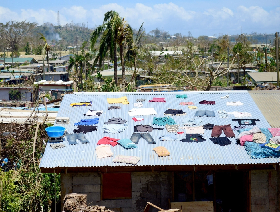 Ilmaston lämpenemisen vaikutuksiin varautuminen on mittava haaste Vanuatun 300 000 asukkaalle, jotka asuvat Australian ja Fidzhin välille asettuvilla saarilla. LEHTIKUVA/AFP
