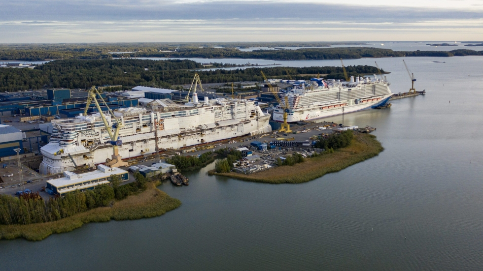 Meyerin Turun-telakka syyskuussa 2020. LEHTIKUVA / RONI LEHTI