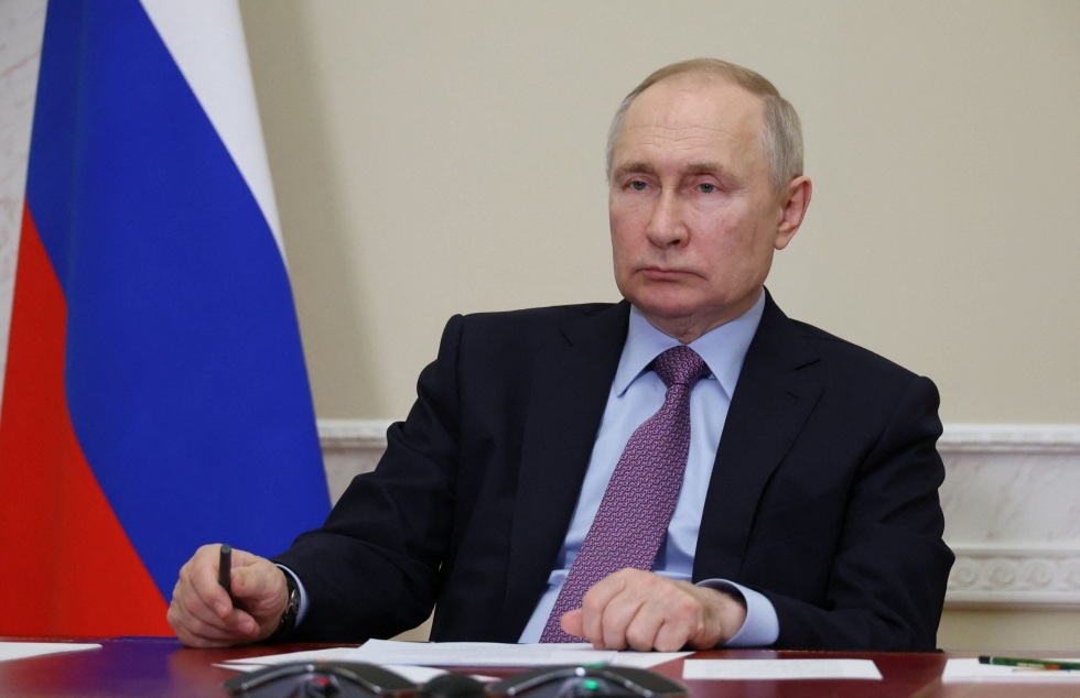 Putin sanoi Venäjän suojelevan kansaansa "historiallisilla alueillaan". Hän viittasi Ukrainan alueisiin, jotka Venäjä väittää liittäneensä itseensä. Arkistokuva. LEHTIKUVA/AFP