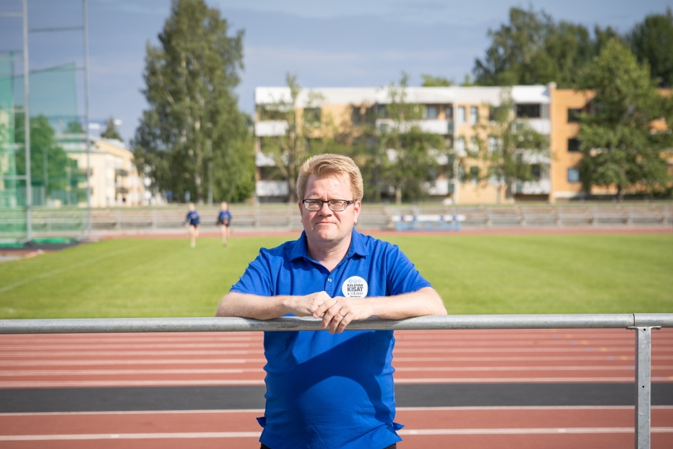 Katajan yleisurheilujaoston toiminnanjohtaja Tuomo Lehtinen oli heinäkuussa Joensuussa järjestettyjen Kalevan kisojen pääsihteeri.