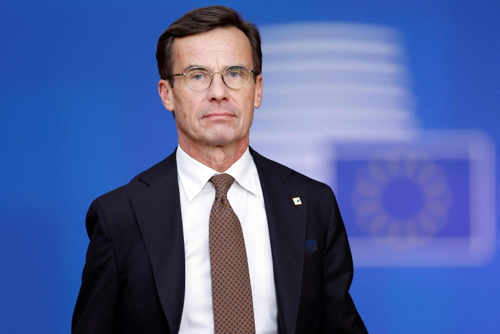 Ruotsin pääministeri Ulf Kristersson on määritellyt puheenjohtajakauden tärkeiksi teemoiksi turvallisuuden, vihreän siirtymän sekä demokraattisten arvojen ja oikeusvaltiokehityksen vahvistamisen. LEHTIKUVA/AFP