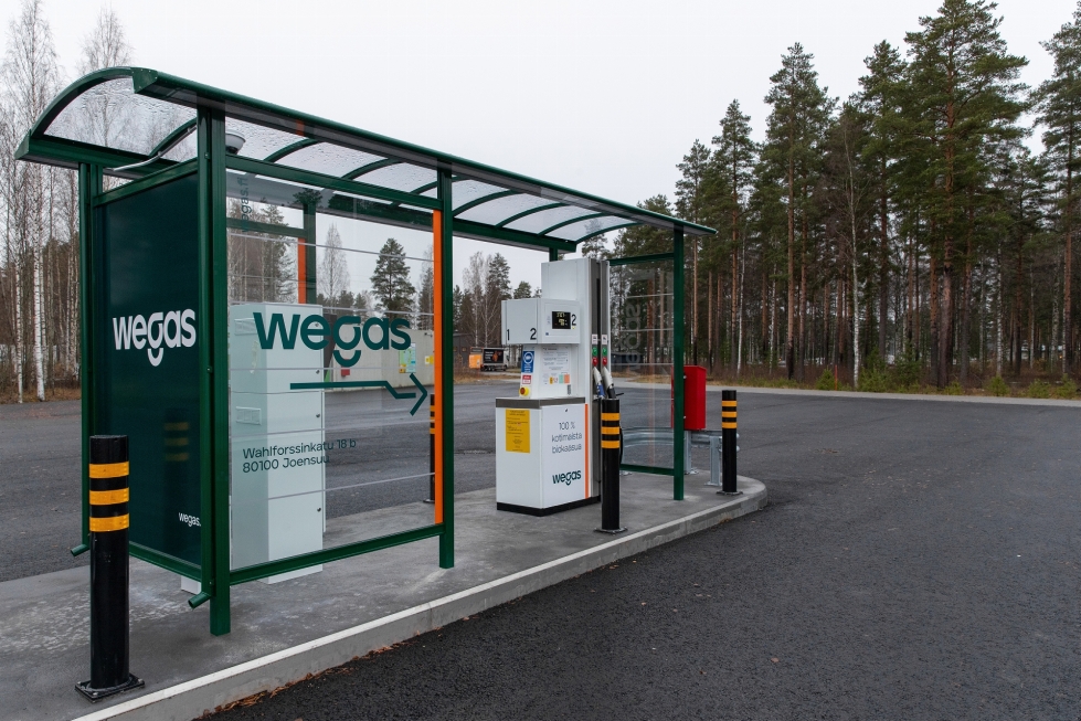 Wegas-kaasutankkausasema alkaa saada biokaasua kiteeläiseltä Biokympiltä.