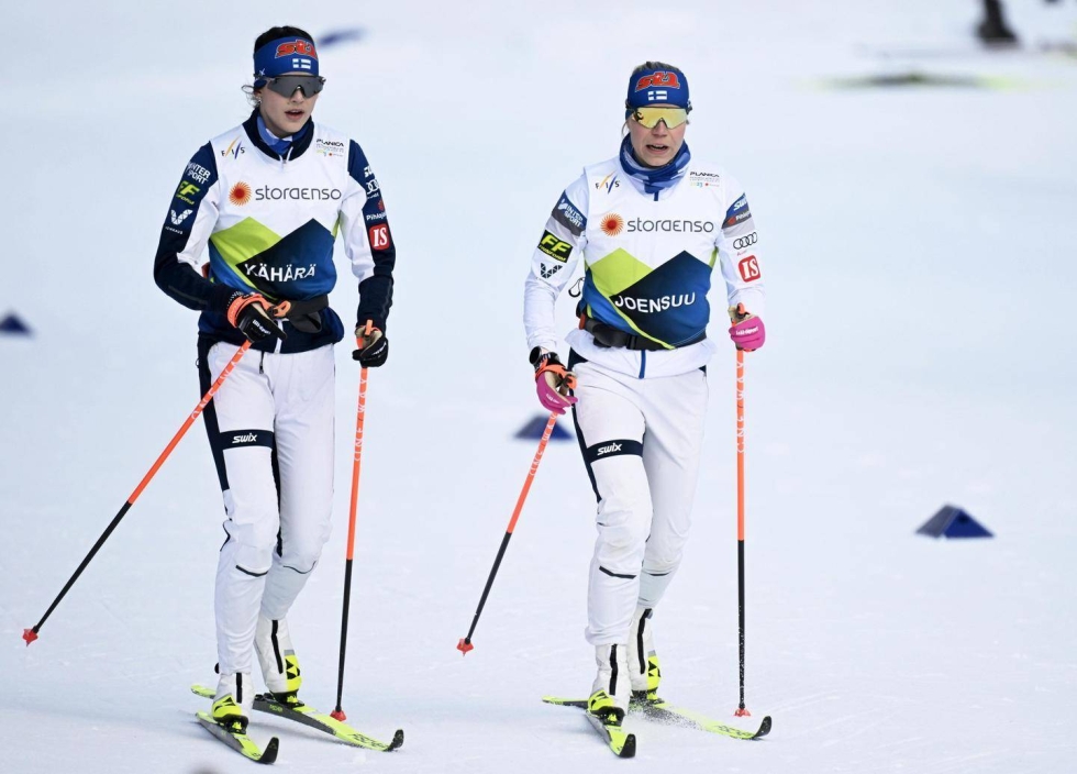 Jasmin Kähärä (vas.) ja Jasmi Joensuu aloittavat MM-kisaurakkansa torstaina perinteisen sprintissä.