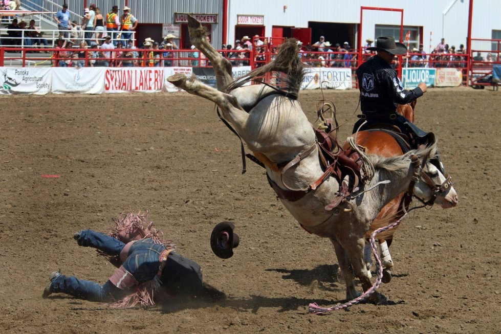 Pukkiratsastuksessa kilpailijan täytyy pysyä hevosen selässä kahdeksan sekunnin ajan.