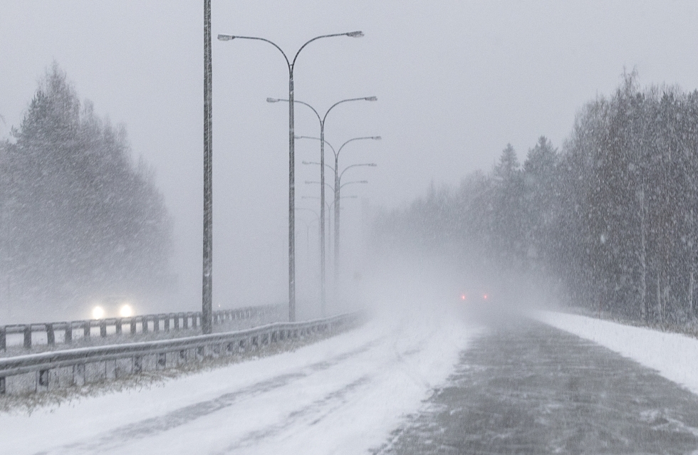Pohjois-Karjalaan on annettu keskiviikoksi ja torstaiksi varoitus huonosta ajokelistä.