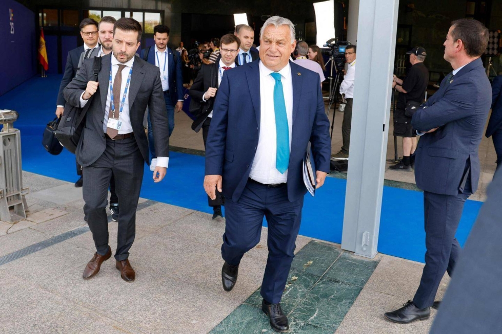 Pääministeri Viktor Orban kuvattuna EU:n päämiesten epävirallisessa tapaamisessa Espanjan Granadassa neljä viikkoa sitten.